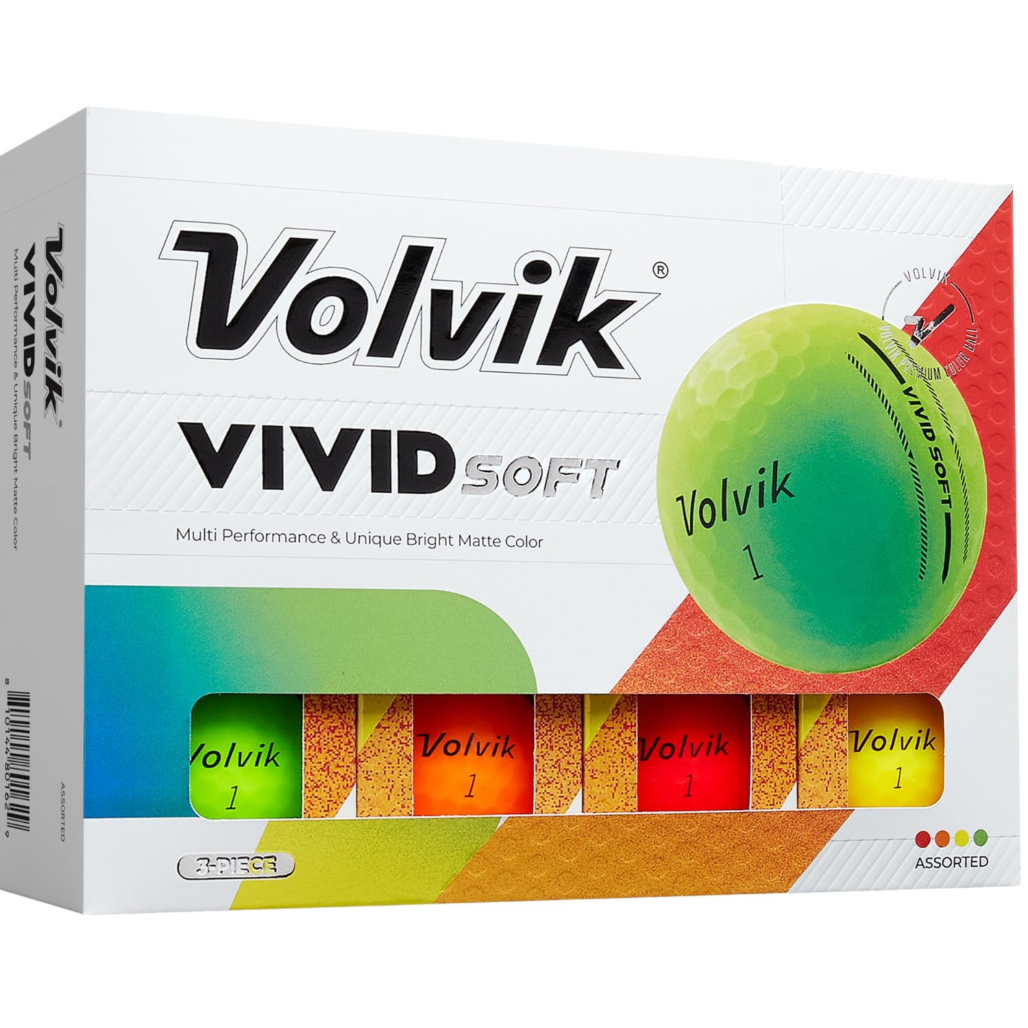 Amazon.com : Volvik Vivid Soft Golf Balls (One Dozen) (Assorted
